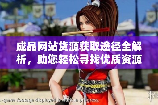 成品网站货源获取途径全解析，助您轻松寻找优质资源