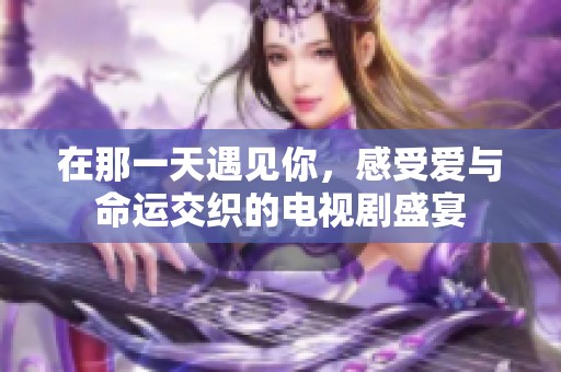 在那一天遇见你，感受爱与命运交织的电视剧盛宴