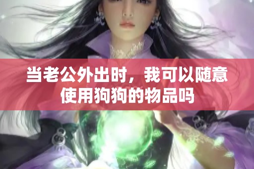 当老公外出时，我可以随意使用狗狗的物品吗