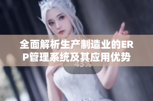 全面解析生产制造业的ERP管理系统及其应用优势