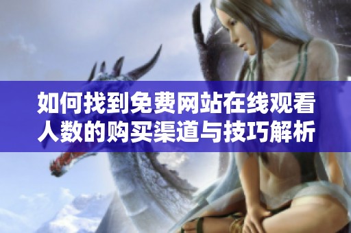 如何找到免费网站在线观看人数的购买渠道与技巧解析