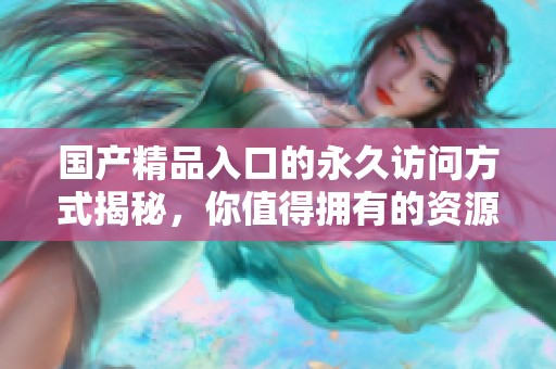 国产精品入口的永久访问方式揭秘，你值得拥有的资源分享