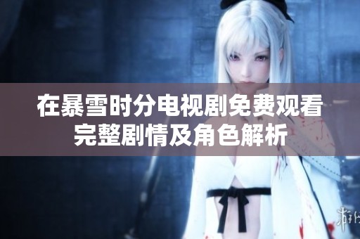 在暴雪时分电视剧免费观看完整剧情及角色解析