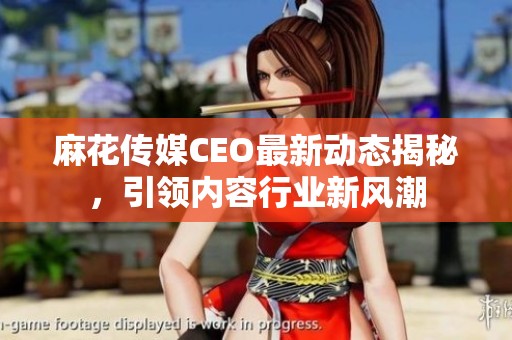 麻花传媒CEO最新动态揭秘，引领内容行业新风潮