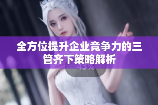 全方位提升企业竞争力的三管齐下策略解析