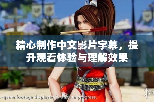精心制作中文影片字幕，提升观看体验与理解效果