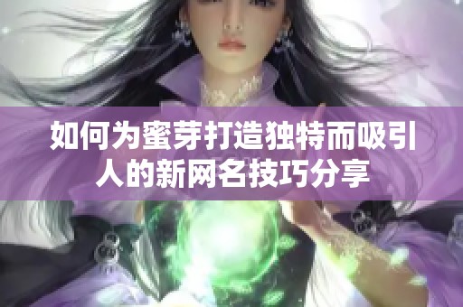 如何为蜜芽打造独特而吸引人的新网名技巧分享
