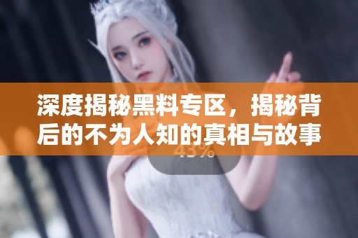 深度揭秘黑料专区，揭秘背后的不为人知的真相与故事