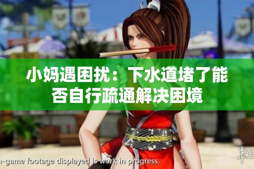小妈遇困扰：下水道堵了能否自行疏通解决困境
