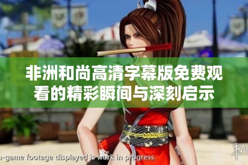 非洲和尚高清字幕版免费观看的精彩瞬间与深刻启示