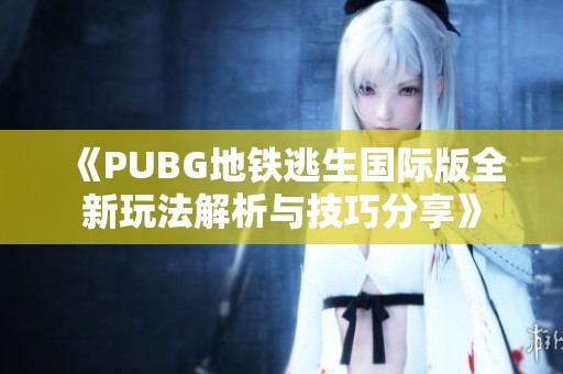 《PUBG地铁逃生国际版全新玩法解析与技巧分享》
