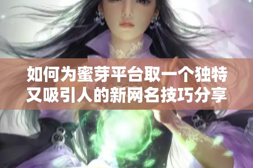 如何为蜜芽平台取一个独特又吸引人的新网名技巧分享