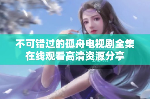 不可错过的孤舟电视剧全集在线观看高清资源分享