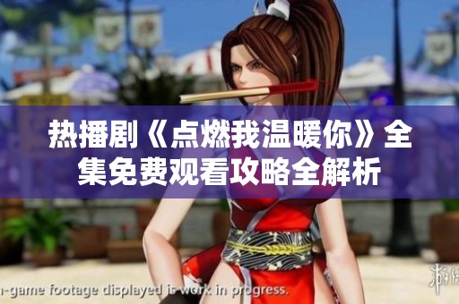 热播剧《点燃我温暖你》全集免费观看攻略全解析