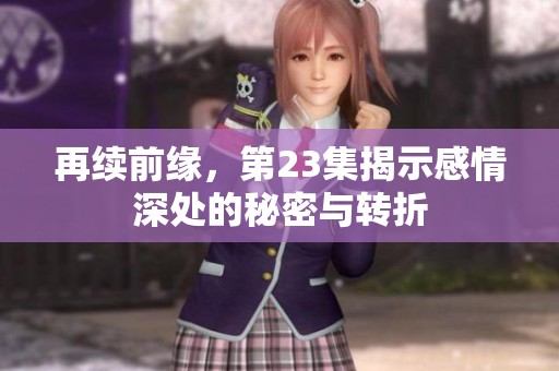 再续前缘，第23集揭示感情深处的秘密与转折