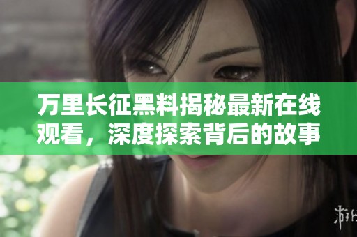 万里长征黑料揭秘最新在线观看，深度探索背后的故事与真相