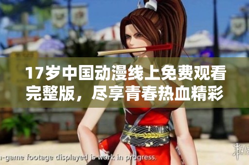17岁中国动漫线上免费观看完整版，尽享青春热血精彩故事