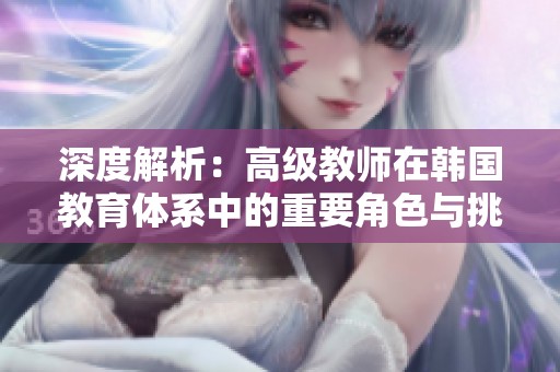 深度解析：高级教师在韩国教育体系中的重要角色与挑战