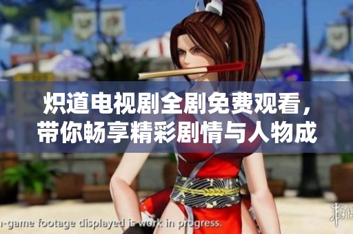 炽道电视剧全剧免费观看，带你畅享精彩剧情与人物成长