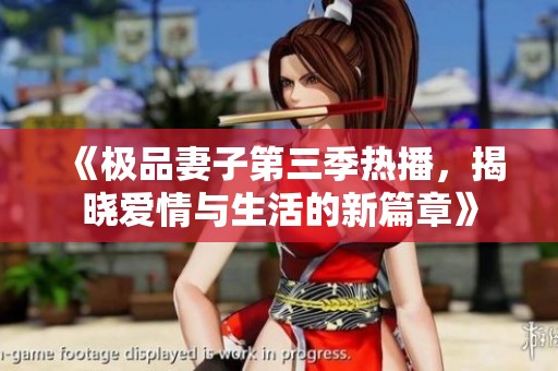 《极品妻子第三季热播，揭晓爱情与生活的新篇章》