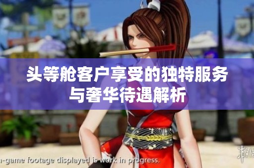头等舱客户享受的独特服务与奢华待遇解析