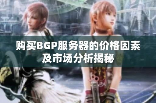 购买BGP服务器的价格因素及市场分析揭秘