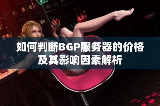 如何判断BGP服务器的价格及其影响因素解析