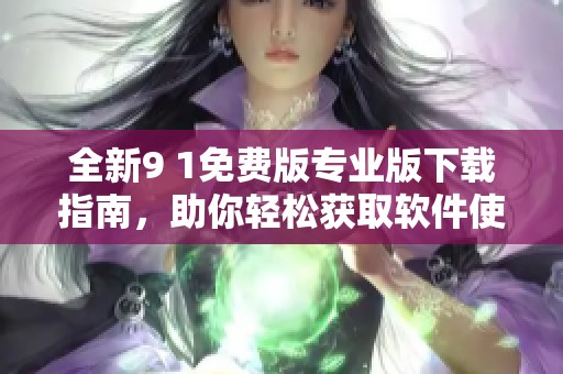全新9 1免费版专业版下载指南，助你轻松获取软件使用体验