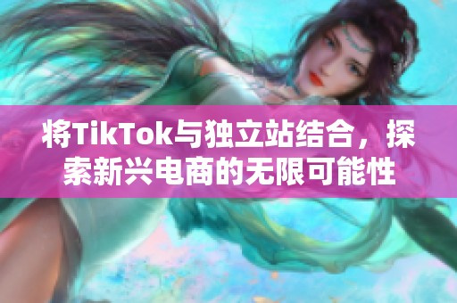 将TikTok与独立站结合，探索新兴电商的无限可能性
