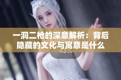 一洞二枪的深意解析：背后隐藏的文化与寓意是什么