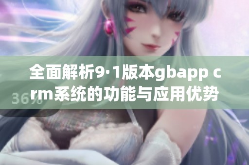 全面解析9·1版本gbapp crm系统的功能与应用优势