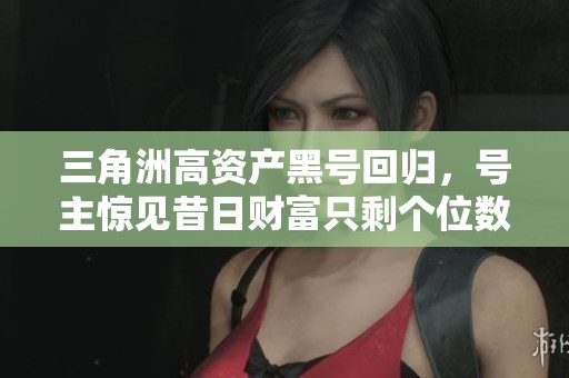 三角洲高资产黑号回归，号主惊见昔日财富只剩个位数