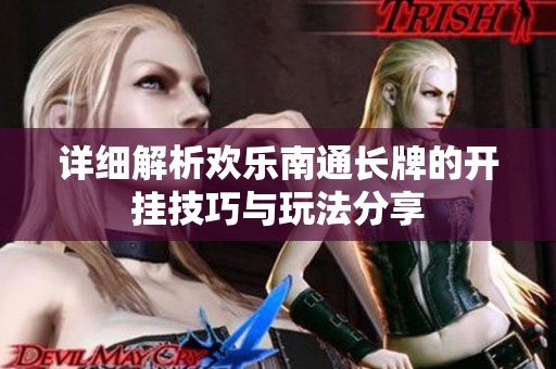 详细解析欢乐南通长牌的开挂技巧与玩法分享