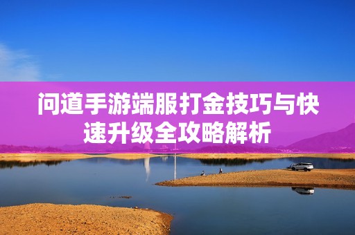 问道手游端服打金技巧与快速升级全攻略解析