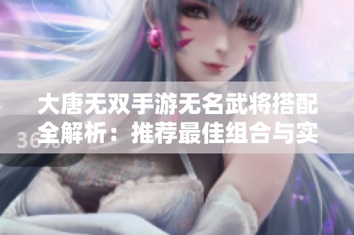 大唐无双手游无名武将搭配全解析：推荐最佳组合与实用策略分享